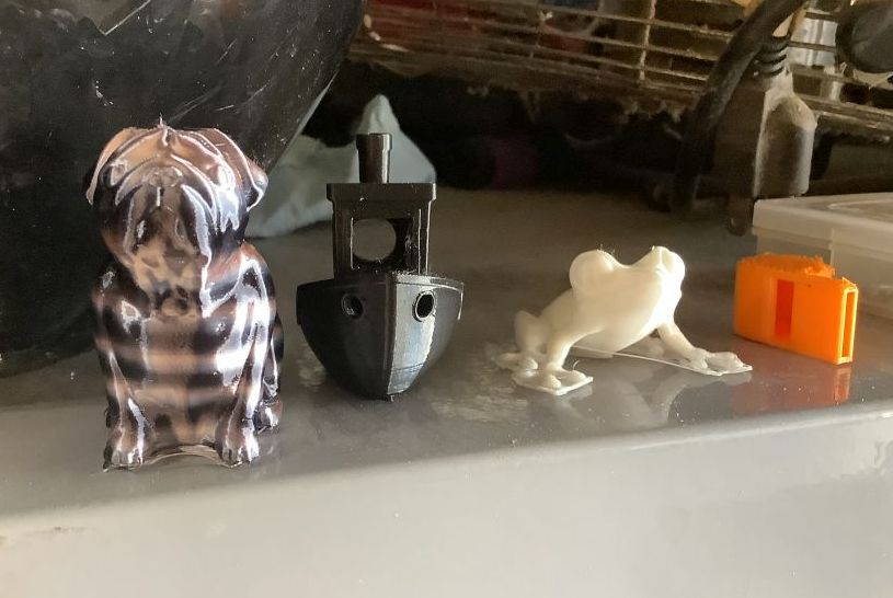 assorted 3D prints